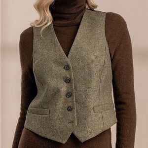 House of Bruar Scottish tweed wool waistcoat size 8